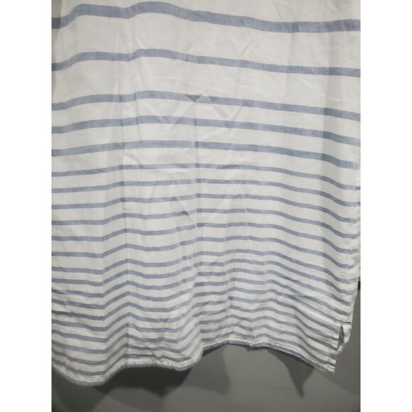 J. Jill Women's Button Front Top White Gray Striped Tunic Long-sleeved Sz S Tall - Picture 14 of 15